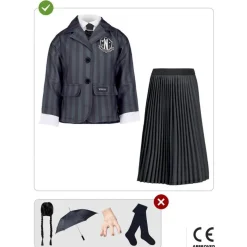 Wednesday® Uniform Børnekostume