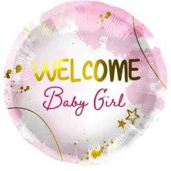 Welcome Baby Girl Folieballon
