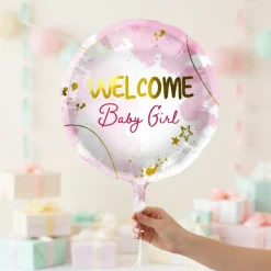 Welcome Baby Girl Folieballon