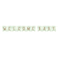 Welcome Baby Banner Støvet Grøn