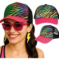 Zebra Kasket Pink/Regnbue