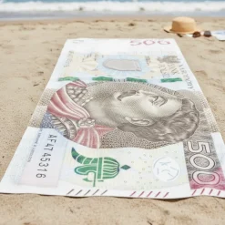 500 Zloty Polsk Pengeseddel Strandhåndklæde