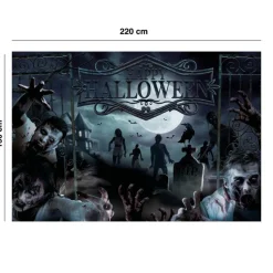 Zombie Halloween Backdrop
